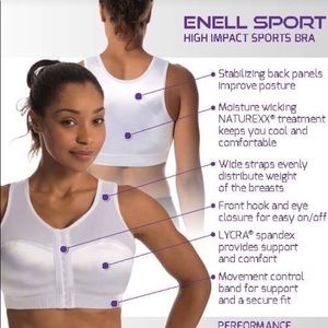 Enell High Impact Black Sports Bra size 2